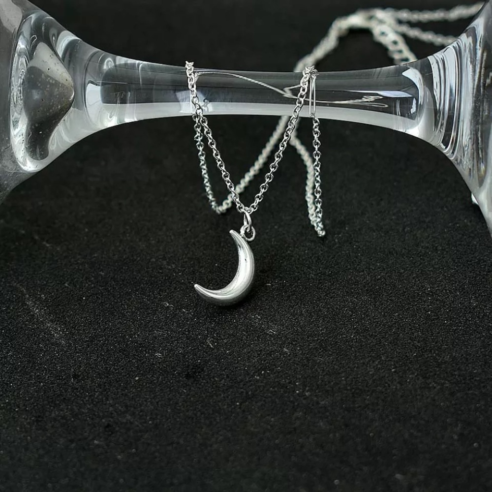 Silver Moon Necklace
